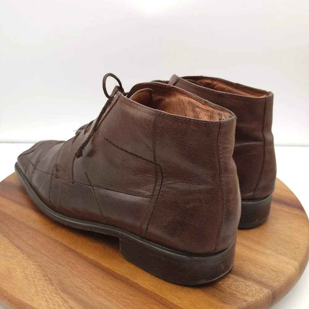 Fratelli Chukka‎ Boots Mens Size 12 M Brown Leather Square Toe